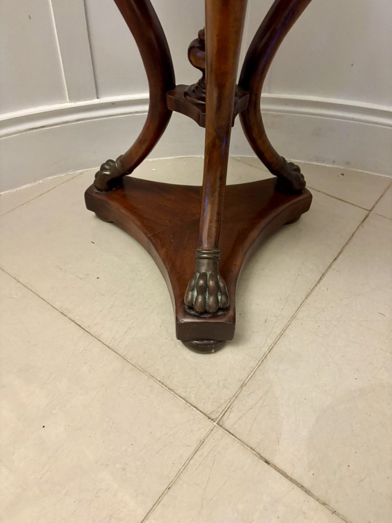 Antique Edwardian Quality Pair of French Marble-Top Gueridon Side / Lamp Tables